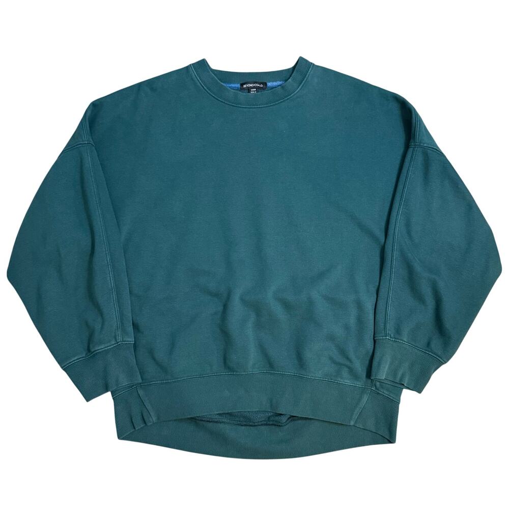 Beyond Yoga Solstice Oversize Cotton Blend Sweatshirt Crewneck Green Wmn Medium